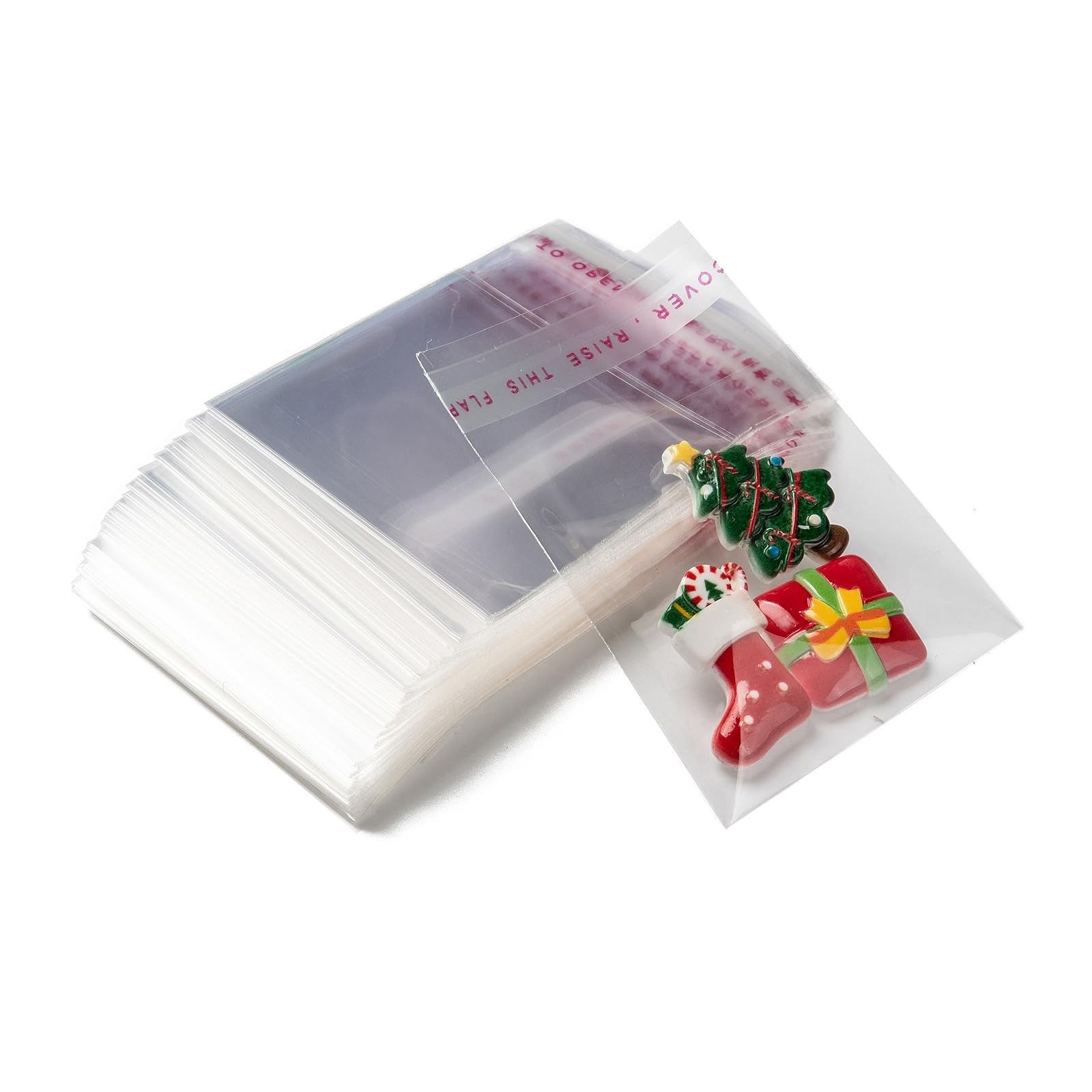 200pcs Clear Resealable OPP Cellophane Bags 2.76 X 1.97 Inch Self Adhesive Seali