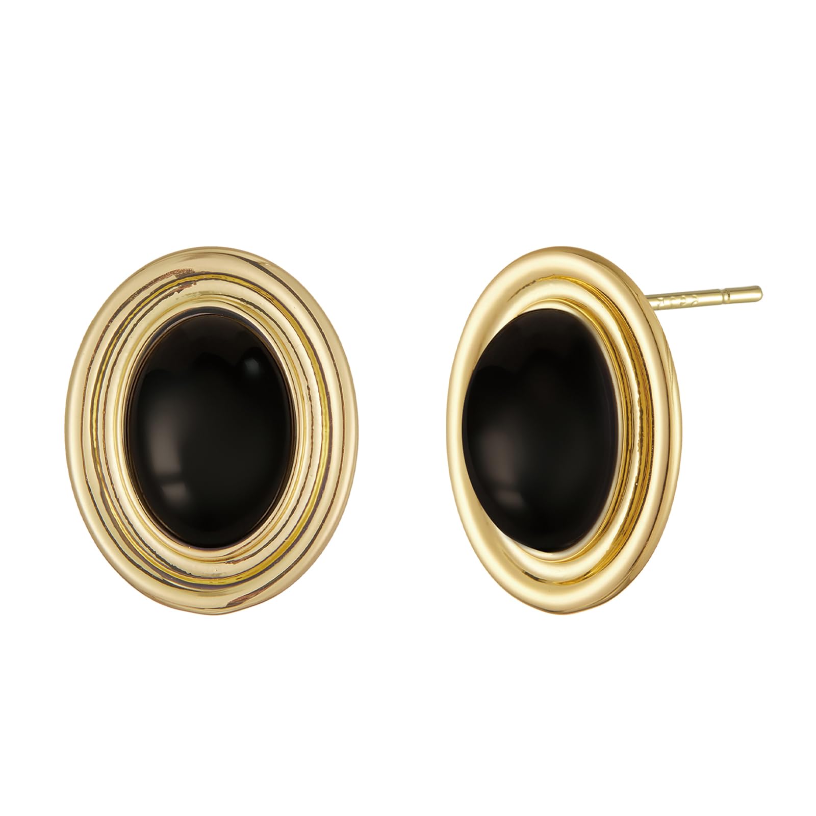 Black Earrings for Women Black and Gold Chunky Earrings