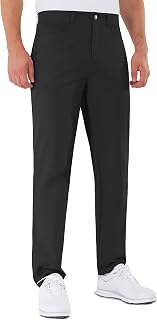 Mens Golf Pants Stretch 5 Pocket Classic Fit 30"/32"/34" Quick Dry Water-Resistant Dress Casual Work Trousers