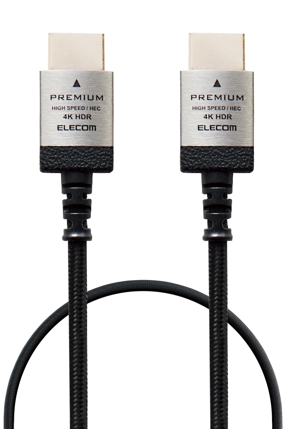 Elecom HDMI Cable Premium (Ver2.0) Slim, Bend-resistant, Nylon Mesh, 1.6 ft (50 