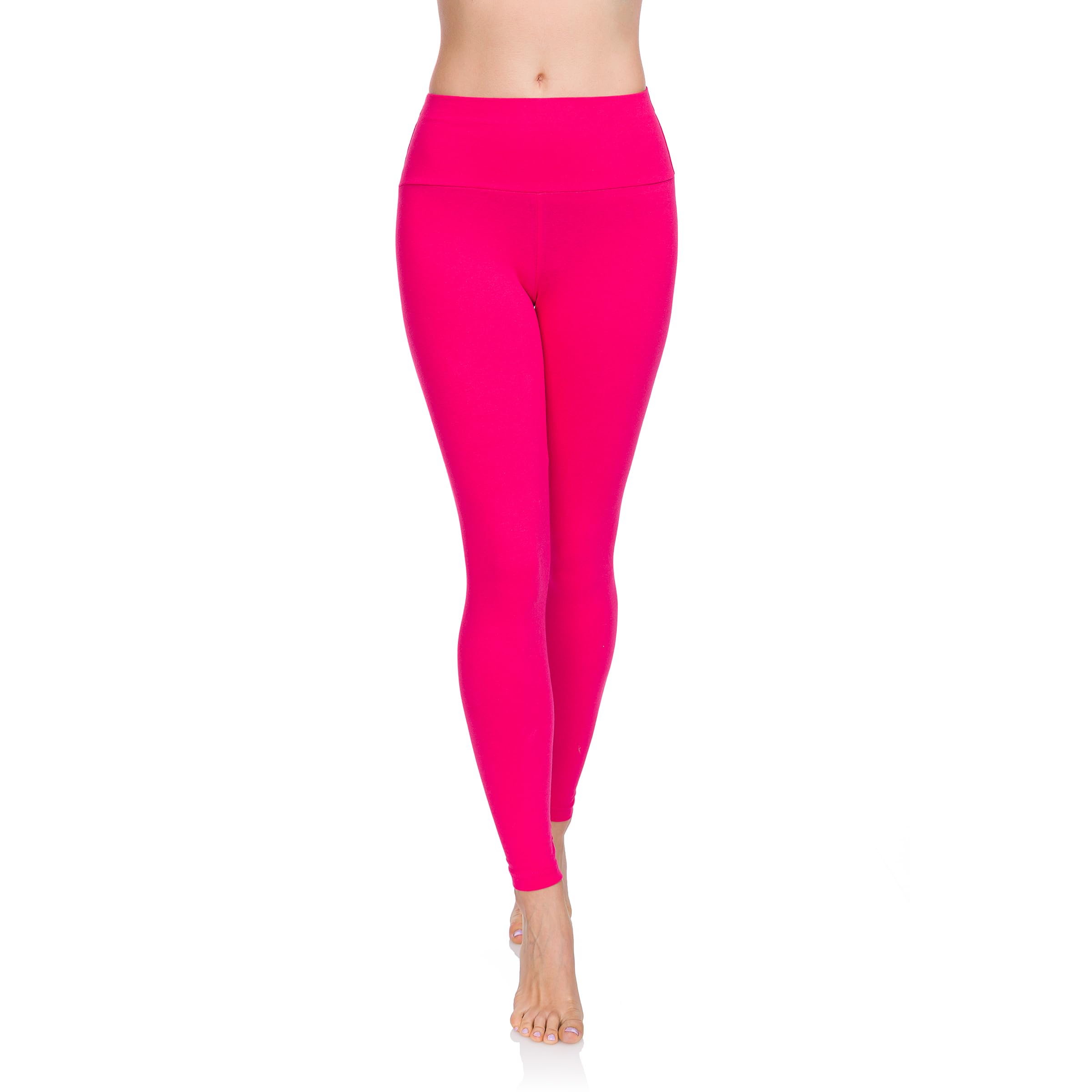 SOFTSAIL Women's Leggings 95% Cotton Leggings for Women High Waist Total Length 