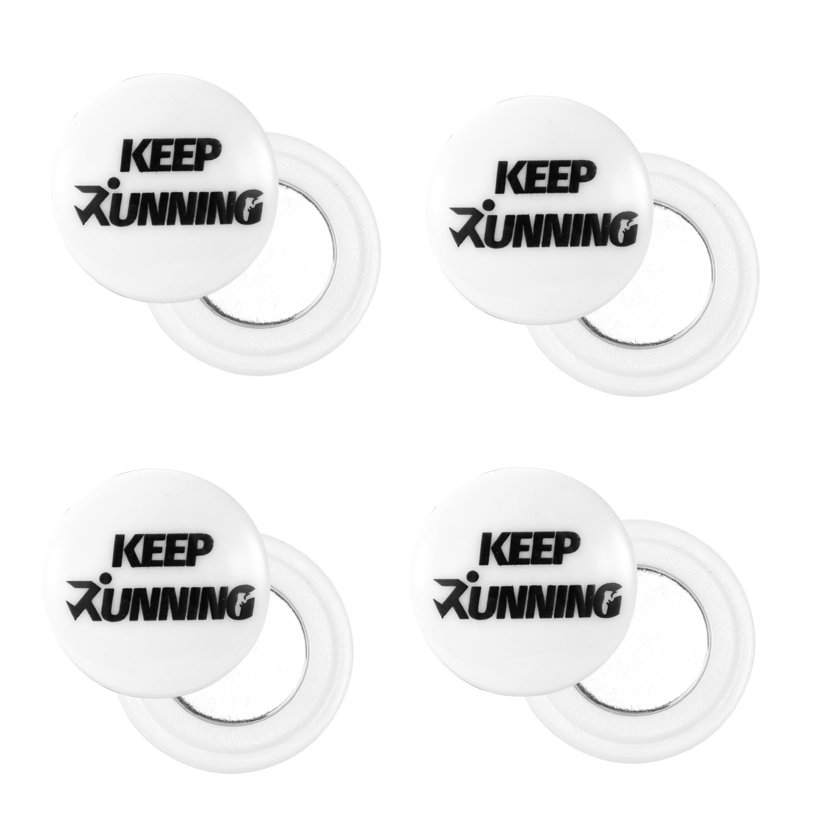 Tinoaly 4 Pcs Magnetic Race Bib Clips | Running Bib Holder Marathon Race Number 