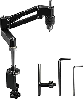 Tapping Machine Cantilever Bracket CNC Aluminum Alloy Anodized Finish 1.5-10mm Chuck Tapping Support for Threading Machining Metalworking Woodworking Fabrication