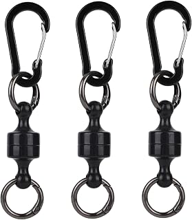 3 Pcs Durable High Quality Quick Release Key Chain Quick Release Detachable Magnetic Key Ring for Camping Fishing Hiking Outdoor