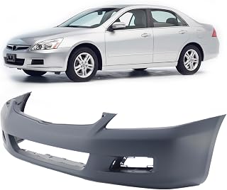 FitParts Compatible with Honda Accord 2006–2007 Front Bumper Cover | Primed, With Fog Light Holes, Without Parking Sensor Holes, Sedan, Hybrid, Ready to Paint, OEM 04711SDLA90ZZ, HO1000235