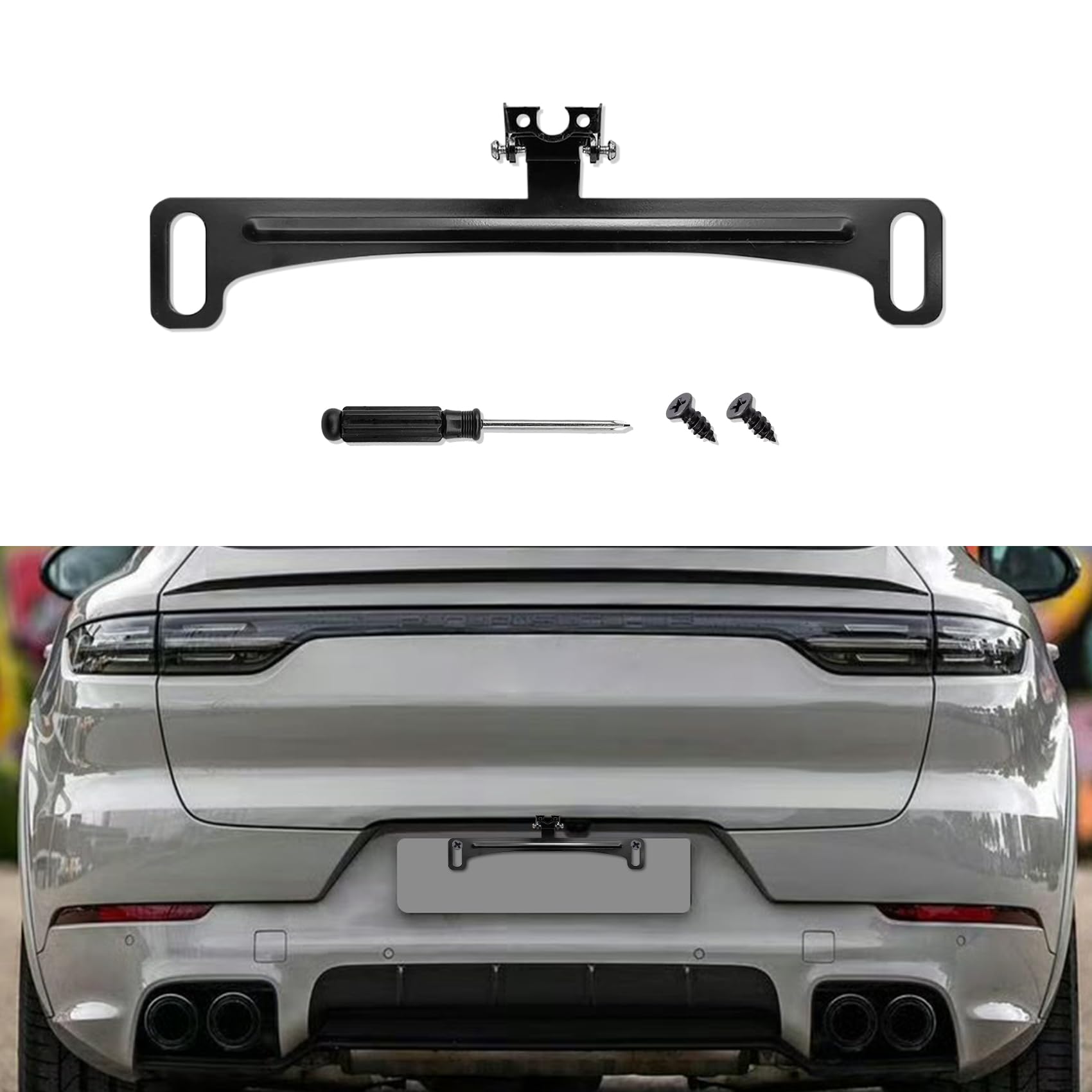 Reverse Rear Camera License Plate Bracket, License Plate Camera Blocker, Mirror 