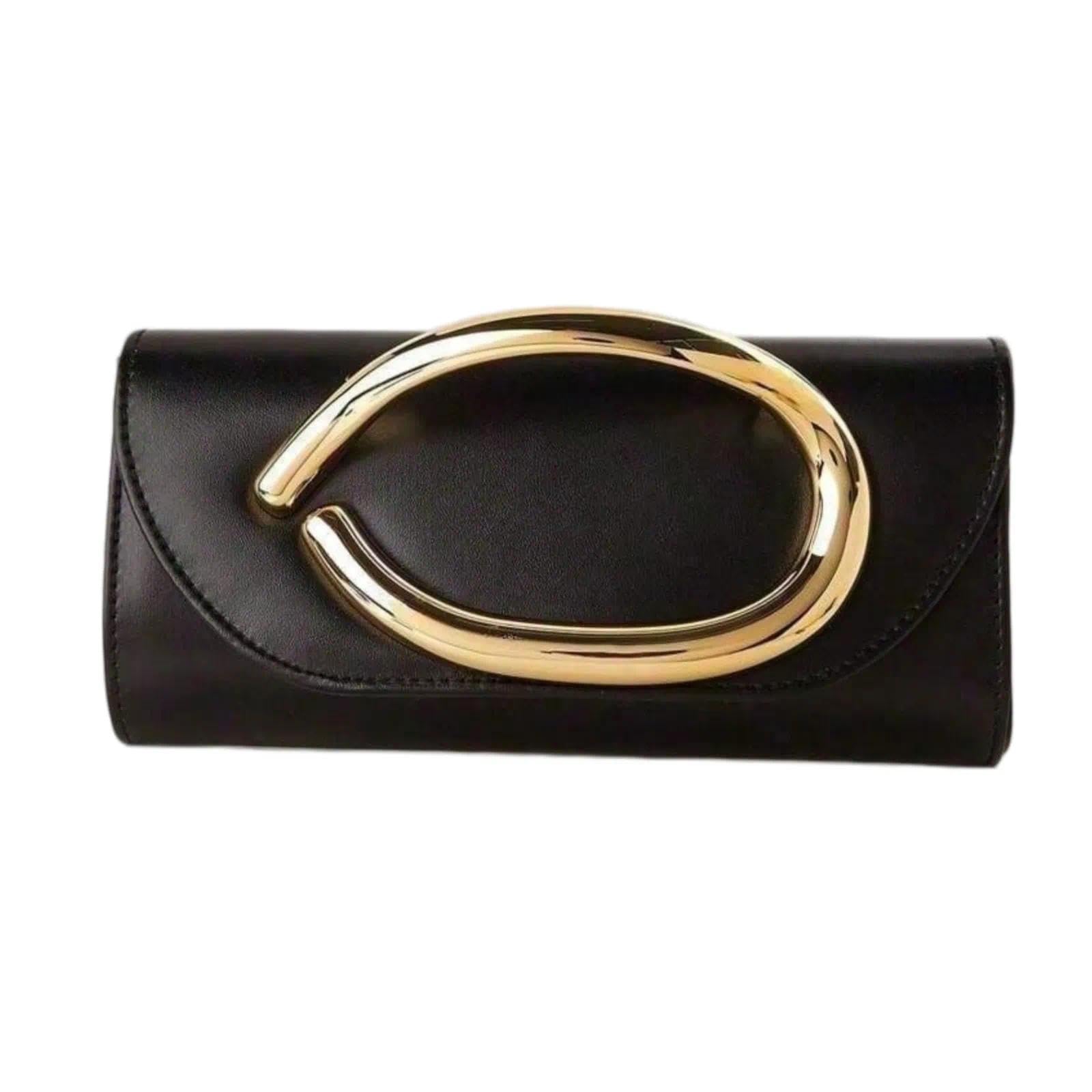 Clutch Purses for Women, Evening Bag with Chain and Metal Handle, Stylish & Eleg