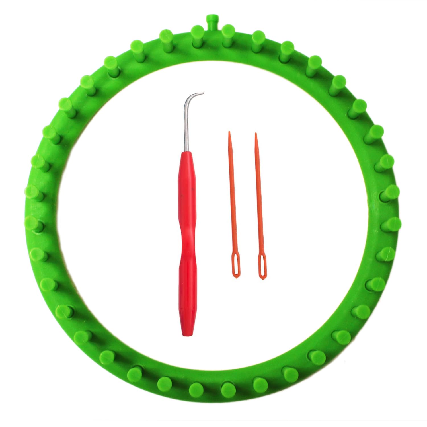 S & E TEACHER'S EDITION Round Knitting Loom Set, Green | For Knitting Hat Scarve