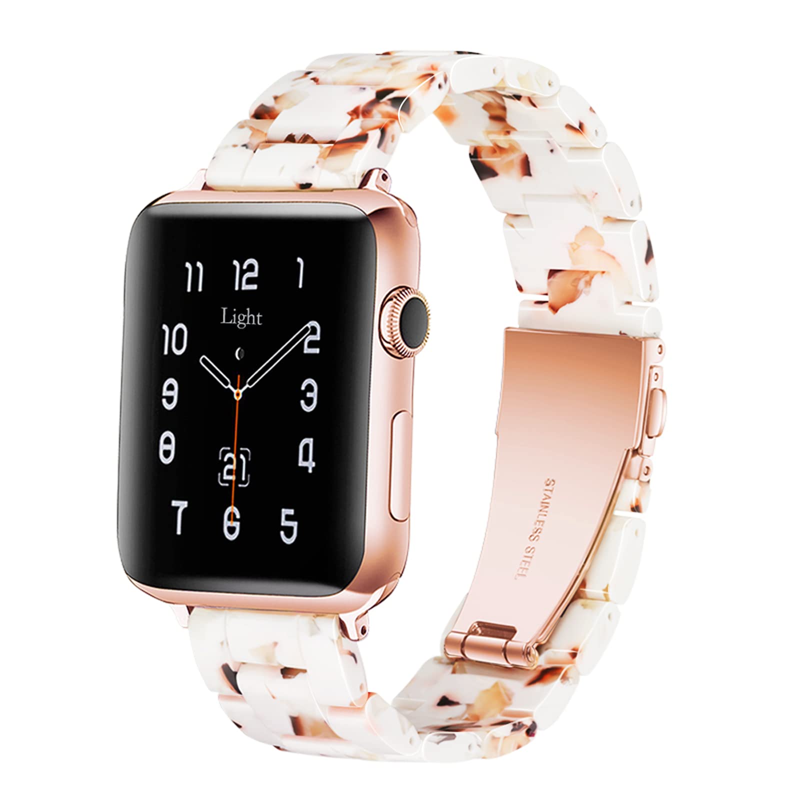 Light House Apple Watch Bands-Fashion Lightweight Resin iWatch Bands for Women M