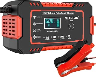 NEXPEAK NC101 Car Battery Charger, Smart Battery Trickle Charger 12V 6A Automotive Battery Maintainer Desulfator with Temp Compensation for Car Truck