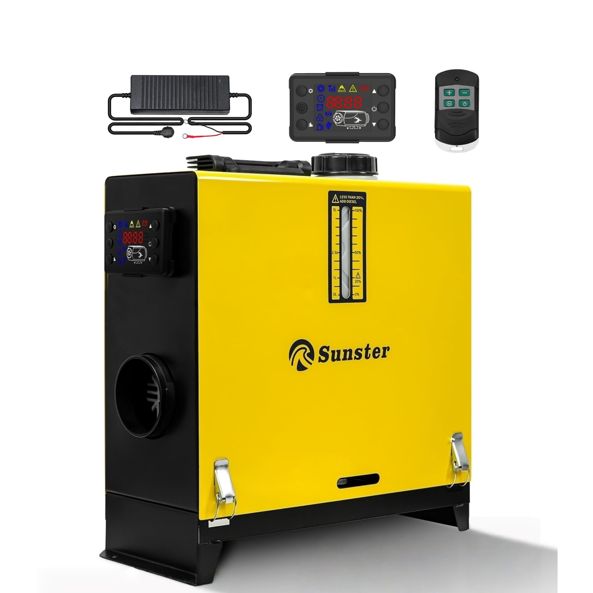 Sunster 8KW Diesel Heater LCD Remote for RV Trucks Campers Garage | 12/24/110V p