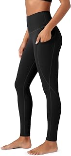 ODODOS Women's High Waisted Yoga Leggings with Pockets, Tummy Control Non See Through Workout Athletic Running Yoga Pants