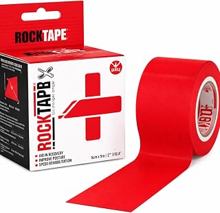 RockTape Kinesiology Tape Athletes, Water Resistant, Reduce Pain & Injury Recovery, 2 in x 5 m, Uncut, Pink