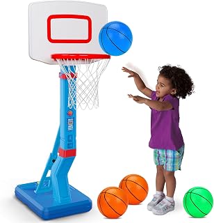 Basketball Hoop Indoor for Toddler Toys 1-3 3-5 Adjustable Portable Basketball Net Set Pool Outdoor Backyard Toy Mini Hoop Basket Ball Game for Kids Age 1 2 3 4 5 6 Year Old Boys Girls