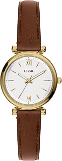 Fossil Women's Carlie Quartz Stainless Steel Watch, Rose Gold Glitz, Regular, Quartz Movement