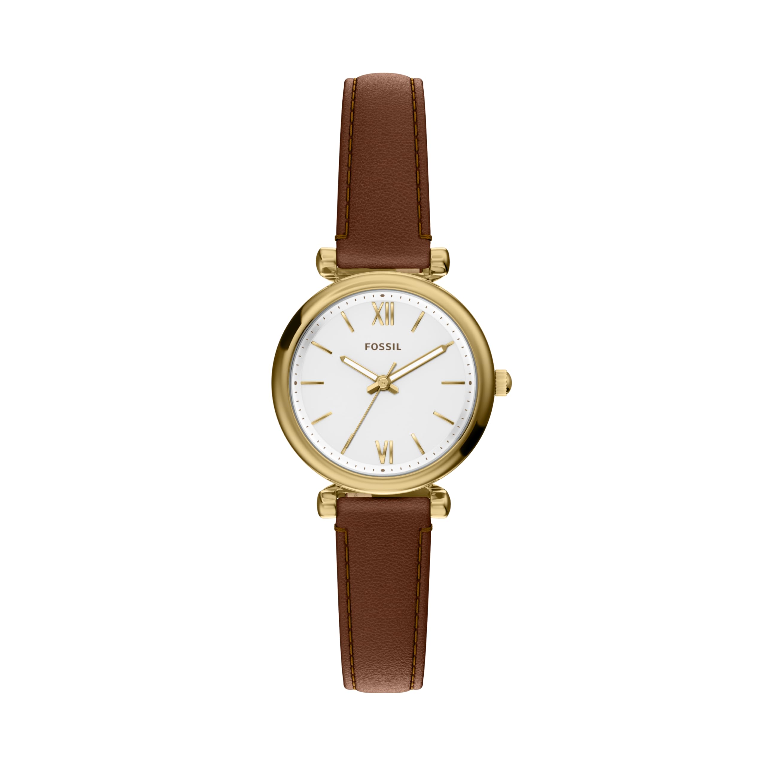 Fossil Women's Carlie Quartz Stainless Steel Watch, Rose Gold Glitz, Regular, Qu