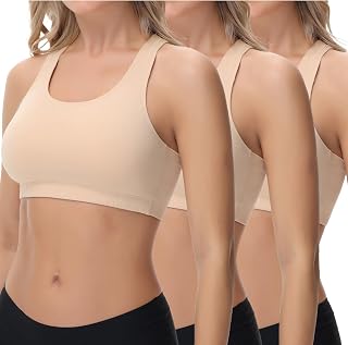 wirarpa Bustier Women's Cotton Bra Without Underwire Bra Pack of 3
