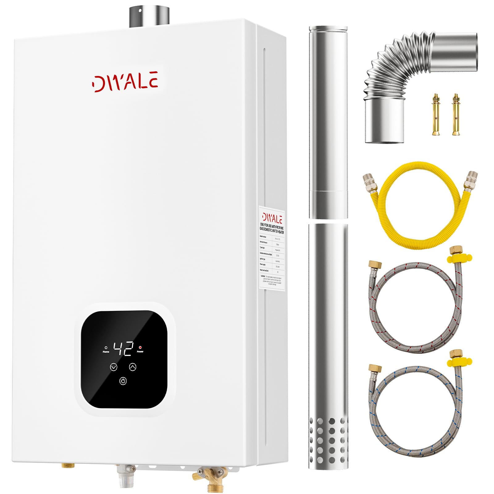 Propane Tankless Water Heater, 4.21GPM 16L Indoor, Constant Water Heater, Instan