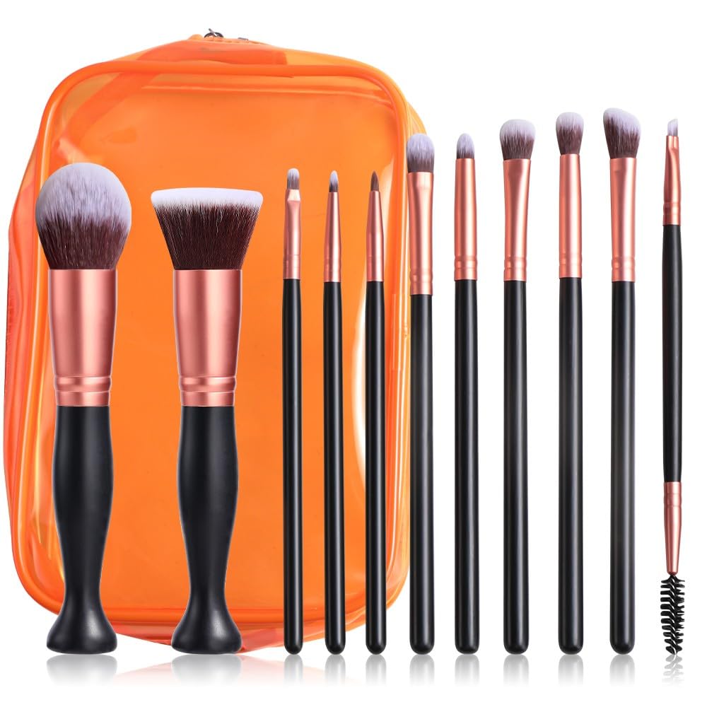 11 Pcs Professional Makeup Brush Set, Soft Bristles for Powder, Blush, Foundatio