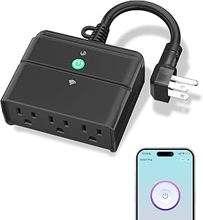 BN-LINK Outdoor Smart Wi-Fi Plug,Heavy Duty 3 Grounded Outlet Timer,2.4GHz