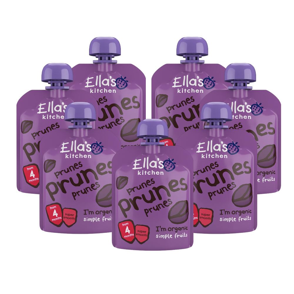 Ella's Kitchen First Taste Prunes 6+ Months, Pack of 7, 490g