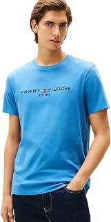 Tommy Hilfiger Tommy Logo Embroidered Crew Neck T-Shirt Regular Fit 2024 Collection L White
