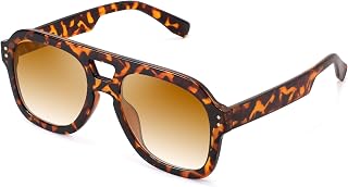 FEISEDY Aviator Sunglasses For Women Men Square Chunky Trendy Eyewear B2846