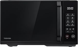 Toshiba 23L Black Mirror Digital Grill Microwave, 900W Countertop Microwave with 1000W Grill, Combination Cooking with 11 Power Levels, Auto Menus, Chef Defrost, Timer, Mirrored Front, MW3-EG23PFI(MB)