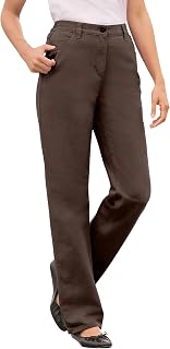 Woman Within Perfect Back-Elastic Gap-Free Straight-Leg Cotton Jeans