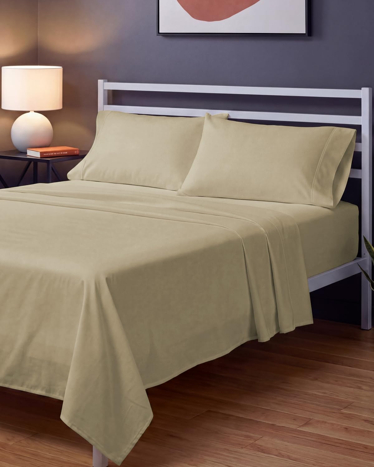 Sleepy Town 4 Piece Sheet Set - Extra Soft, Cosy & Cooling - Easy Care - Shrinka