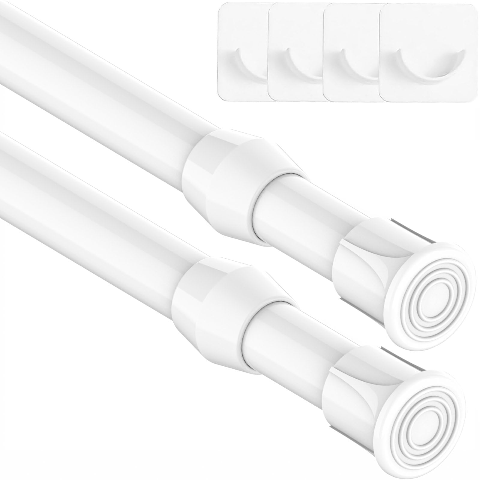 2 Pieces Tension Rod, Curtain Pole for Curtains, Extendable Curtain Poles, Exten