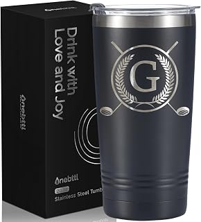 Onebttl Golf Gifts for Men with Initial for Golfer & Golf Lovers, 20oz Travel Mug, Perfect Gifts for Men, Birthday, Christmas - G