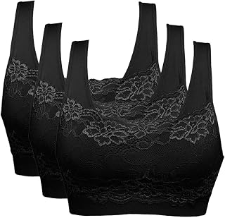 Litthing Women Sports Bra Lace Ladies Padded Bras Seamless Non Wired
