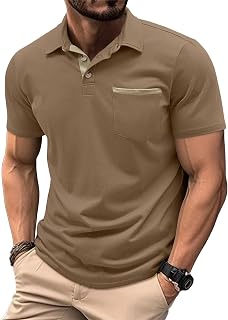 Casual Polo Shirts for Men Summer Short Sleeve Classic Fit Polo T Shirts Comfy Golf Polo Shirts