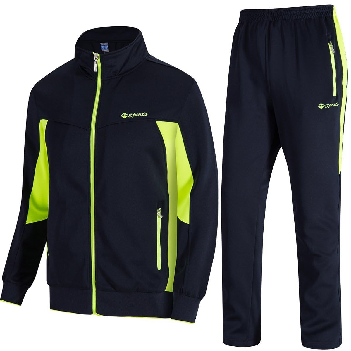 TBMPOY Men's Casual Sports Tracksuit with Full Zip