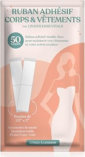 Linda's Essentials Double Sided Skin Tape for Body Tape and Skin Clothing Tape (50 Pieces) - Fashion Tape and Skin Clothing and Skin Tape