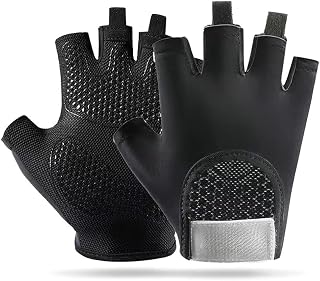 Workout Gloves for Men and Women, Weight Lifting Gloves Gym Fitness Exercise Cycling Pull-Up Microfiber Lightweight Breathable Non-Slip Silicone Padded