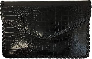 JNB Flat Crocodile Pattern Envelope clutch