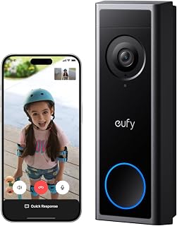 eufy Video Doorbell Camera Wireless C30, Live Video Call, 2K FHD, 16:9 View | Battery Powered, Easy Installation, AI Detection for People and Packages,HomeBase S380 Compatible,No Monthly Fee