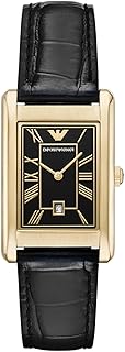 Emporio Armani Men's Two-Hand Date Black Leather Watch (Model: AR11666)