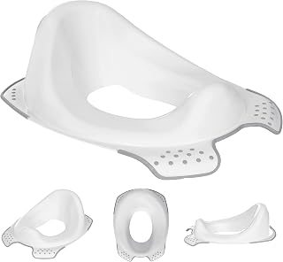 Babycurls Little Journey Toilet Training Kids Non Slip Loo Seat Unisex White for Safe Toddler Potty Training in The Bathroom and Home