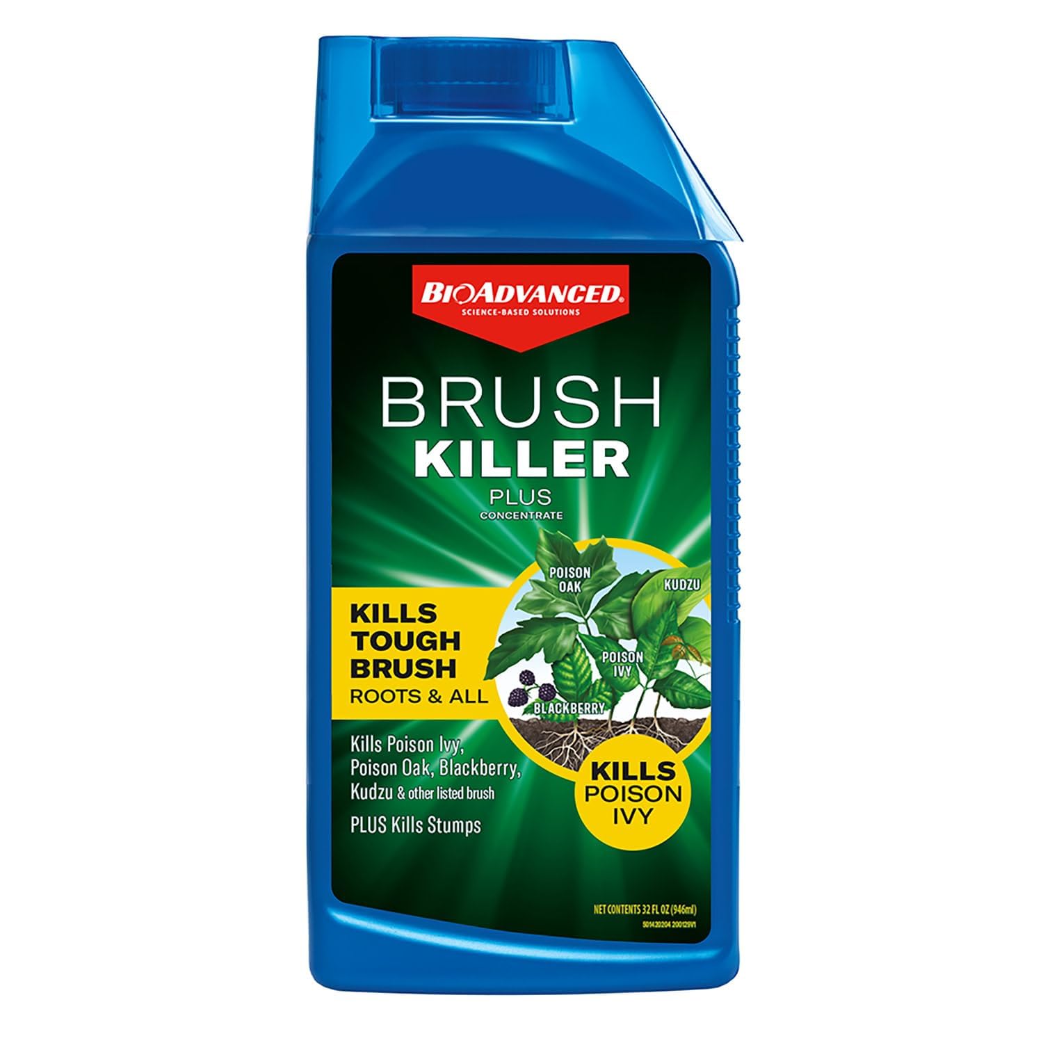 BioAdvanced Brush Killer Plus Concentrate - Mix & Spray - Kills Tough Brush like