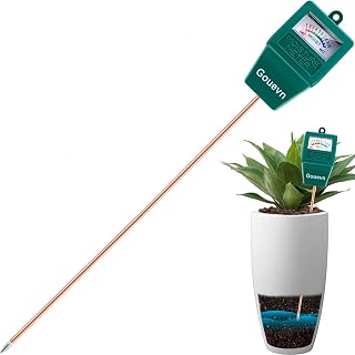 Gouevn Long Probe Soil Moisture Meter for Plants, Plant Moisture Meter for House Plants, Plant Water Meter for Indoor & Outdoor Large Potted Plants, Hygrometer Gardening Gifts - No Battery