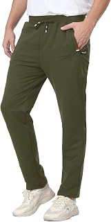 JustSun Men Joggers Tracksuit Bottoms Gym Running Sports Casual Trousers with Zip Pockets
