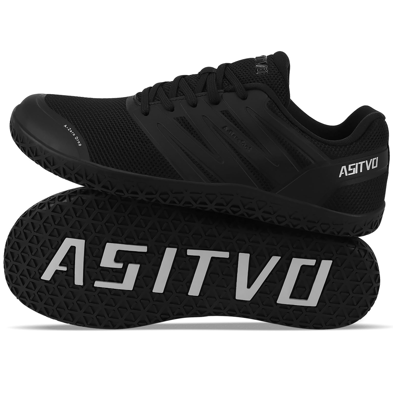 ASITVO ワイドメンズベアフットゼロドロップソールミニマリストスニーカーウォーキングシューズ