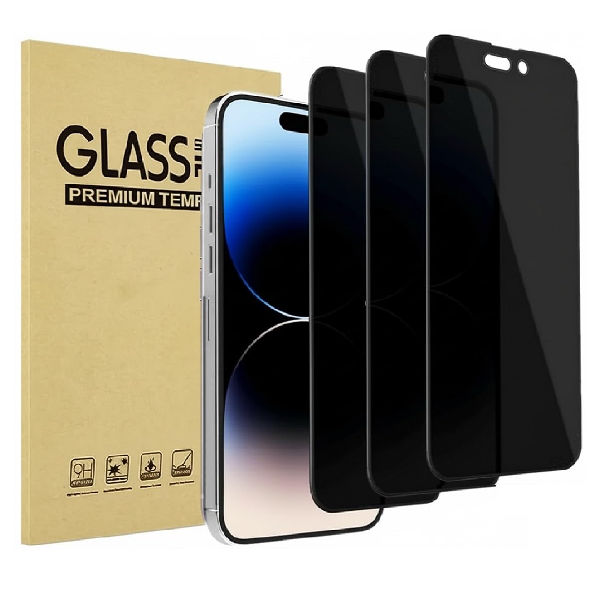 iPhone 12 Screen Protector, iPhone 12 Pro 6.1 Inch Privacy Screen Protector [3 P