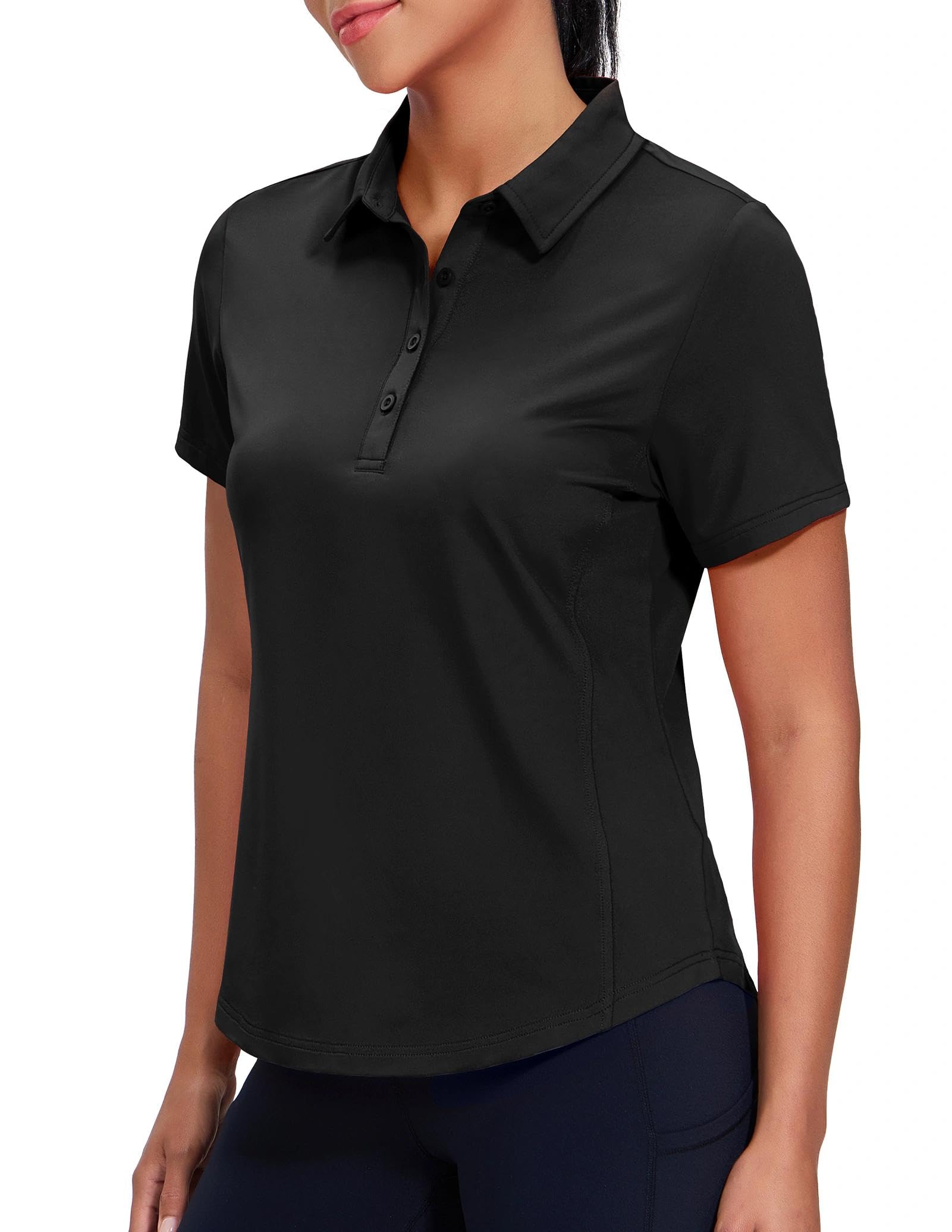 MIER Ladies Golf Polo Shirt Short Sleeve Quick Dry UV Active Sun Protection Tenn
