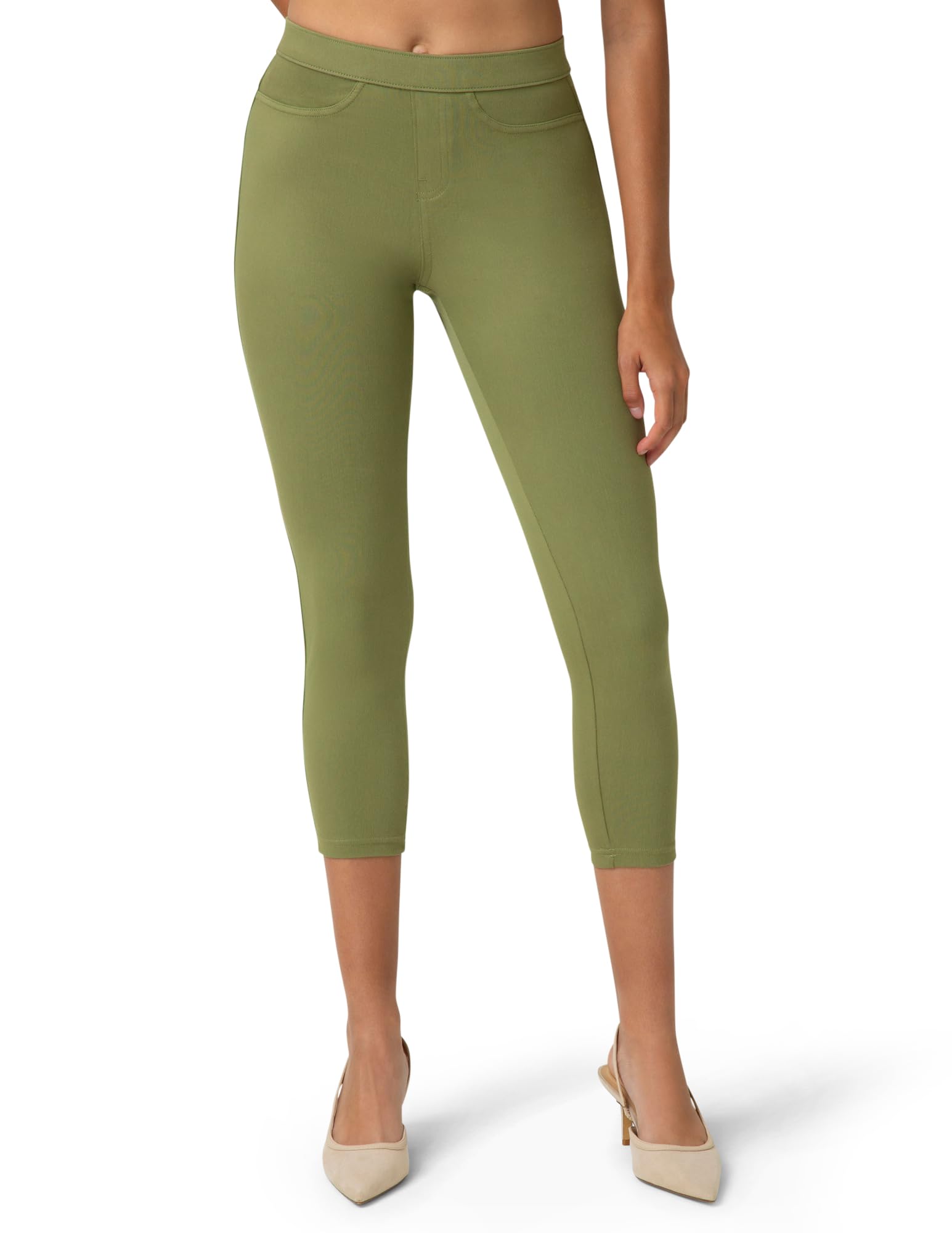 No Nonsense Women's Classic Denim Capri Legging with Pockets Jeans