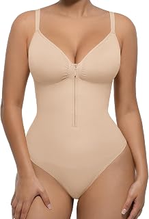 FeelinGirl Body gainant gainant pour femme avec fermeture éclair