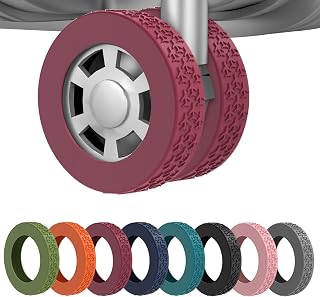 8 Pack Luggage Wheel Covers for 2-2.4" Luggage Wheel Protectors,Wine red